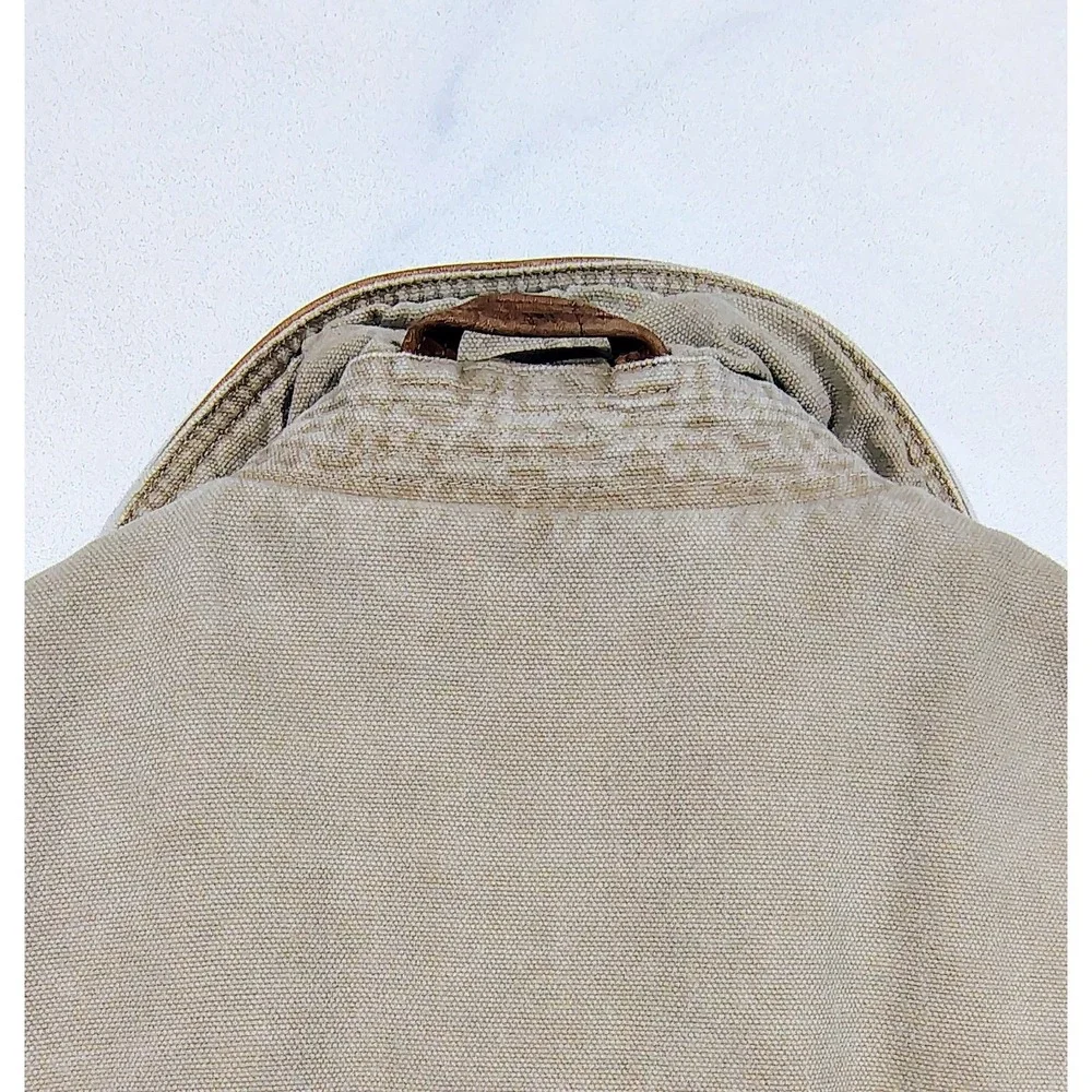 Vintage 80s Banana Republic Jacket  Mens Cotton Canvas Chore  Safari  Field XL